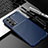 Coque Silicone Housse Etui Gel Serge pour Motorola Moto Edge Lite 5G Bleu