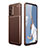Coque Silicone Housse Etui Gel Serge pour Oppo A93 5G Marron