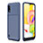 Coque Silicone Housse Etui Gel Serge pour Samsung Galaxy A01 SM-A015 Bleu