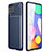 Coque Silicone Housse Etui Gel Serge pour Samsung Galaxy F62 5G Bleu