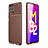 Coque Silicone Housse Etui Gel Serge pour Samsung Galaxy M32 4G Marron