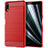 Coque Silicone Housse Etui Gel Serge pour Sony Xperia L3 Rouge