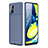 Coque Silicone Housse Etui Gel Serge WL1 pour Samsung Galaxy A71 5G Bleu