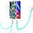 Coque Silicone Motif Fantaisie Souple Couleur Unie Etui Housse avec Laniere Strap Y01B pour Xiaomi Mi 11i 5G Vert Nuit