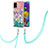 Coque Silicone Motif Fantaisie Souple Couleur Unie Etui Housse avec Laniere Strap Y03B pour Samsung Galaxy A51 5G Colorful