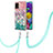 Coque Silicone Motif Fantaisie Souple Couleur Unie Etui Housse avec Laniere Strap Y03B pour Samsung Galaxy M40S Colorful