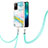 Coque Silicone Motif Fantaisie Souple Couleur Unie Etui Housse avec Laniere Strap Y05B pour Oppo A95 5G Colorful