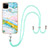 Coque Silicone Motif Fantaisie Souple Couleur Unie Etui Housse avec Laniere Strap Y05B pour Realme C25Y Petit