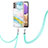 Coque Silicone Motif Fantaisie Souple Couleur Unie Etui Housse avec Laniere Strap Y05B pour Samsung Galaxy A23 5G Colorful