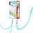 Coque Silicone Motif Fantaisie Souple Couleur Unie Etui Housse avec Laniere Strap Y05B pour Samsung Galaxy M11 Colorful
