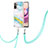 Coque Silicone Motif Fantaisie Souple Couleur Unie Etui Housse avec Laniere Strap Y05B pour Xiaomi Poco M5S Colorful