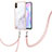 Coque Silicone Motif Fantaisie Souple Couleur Unie Etui Housse avec Laniere Strap Y05B pour Xiaomi Redmi 9A Blanc