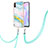 Coque Silicone Motif Fantaisie Souple Couleur Unie Etui Housse avec Laniere Strap Y05B pour Xiaomi Redmi 9A Colorful