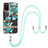 Coque Silicone Motif Fantaisie Souple Couleur Unie Etui Housse avec Laniere Strap Y06B pour Samsung Galaxy A03s Petit