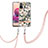 Coque Silicone Motif Fantaisie Souple Couleur Unie Etui Housse avec Laniere Strap Y06B pour Xiaomi Poco M5S Blanc