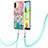 Coque Silicone Motif Fantaisie Souple Couleur Unie Etui Housse avec Laniere Strap YB3 pour Xiaomi Redmi A2 Colorful