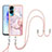 Coque Silicone Motif Fantaisie Souple Couleur Unie Etui Housse avec Laniere Strap YB5 pour Huawei Honor 90 Lite 5G Petit