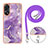 Coque Silicone Motif Fantaisie Souple Couleur Unie Etui Housse avec Laniere Strap YB5 pour Oppo Reno8 T 4G Petit