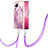 Coque Silicone Motif Fantaisie Souple Couleur Unie Etui Housse avec Laniere Strap YB5 pour Xiaomi Mi 12 Lite NE 5G Violet Clair