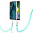Coque Silicone Motif Fantaisie Souple Couleur Unie Etui Housse avec Laniere Strap YB7 pour Motorola Moto E13 Petit