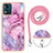 Coque Silicone Motif Fantaisie Souple Couleur Unie Etui Housse avec Laniere Strap YB7 pour Motorola Moto E13 Petit