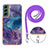 Coque Silicone Motif Fantaisie Souple Couleur Unie Etui Housse avec Laniere Strap YB7 pour Samsung Galaxy S23 5G Petit