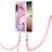 Coque Silicone Motif Fantaisie Souple Couleur Unie Etui Housse avec Laniere Strap YB7 pour Sony Xperia 5 IV Violet Clair