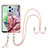 Coque Silicone Motif Fantaisie Souple Couleur Unie Etui Housse avec Laniere Strap YB7 pour Xiaomi Redmi Note 12 5G Mixte