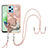 Coque Silicone Motif Fantaisie Souple Couleur Unie Etui Housse avec Laniere Strap YB7 pour Xiaomi Redmi Note 12 5G Petit