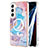 Coque Silicone Motif Fantaisie Souple Couleur Unie Etui Housse avec Mag-Safe Magnetic Magnetique pour Samsung Galaxy S22 Plus 5G Bleu