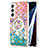 Coque Silicone Motif Fantaisie Souple Couleur Unie Etui Housse avec Mag-Safe Magnetic Magnetique pour Samsung Galaxy S22 Plus 5G Colorful