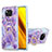 Coque Silicone Motif Fantaisie Souple Couleur Unie Etui Housse avec Support Bague Anneau Y01B pour Xiaomi Poco X3 NFC Violet