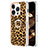 Coque Silicone Motif Fantaisie Souple Couleur Unie Etui Housse avec Support Bague Anneau Y02B pour Apple iPhone 14 Pro Max Marron