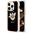 Coque Silicone Motif Fantaisie Souple Couleur Unie Etui Housse avec Support Bague Anneau Y02B pour Apple iPhone 14 Pro Max Noir