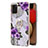 Coque Silicone Motif Fantaisie Souple Couleur Unie Etui Housse avec Support Bague Anneau Y03B pour Samsung Galaxy A03s Petit