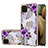 Coque Silicone Motif Fantaisie Souple Couleur Unie Etui Housse avec Support Bague Anneau Y03B pour Samsung Galaxy A12 Violet