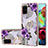 Coque Silicone Motif Fantaisie Souple Couleur Unie Etui Housse avec Support Bague Anneau Y03B pour Samsung Galaxy A71 5G Violet