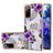 Coque Silicone Motif Fantaisie Souple Couleur Unie Etui Housse avec Support Bague Anneau Y03B pour Samsung Galaxy S20 Lite 5G Violet