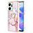 Coque Silicone Motif Fantaisie Souple Couleur Unie Etui Housse avec Support Bague Anneau Y05B pour Huawei Honor X7a Petit