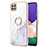 Coque Silicone Motif Fantaisie Souple Couleur Unie Etui Housse avec Support Bague Anneau Y05B pour Samsung Galaxy A22 5G Petit