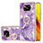 Coque Silicone Motif Fantaisie Souple Couleur Unie Etui Housse avec Support Bague Anneau Y05B pour Xiaomi Poco X3 NFC Violet