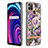 Coque Silicone Motif Fantaisie Souple Couleur Unie Etui Housse avec Support Bague Anneau Y06B pour Realme C21Y Petit