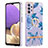 Coque Silicone Motif Fantaisie Souple Couleur Unie Etui Housse avec Support Bague Anneau Y06B pour Samsung Galaxy A23 4G Petit