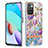 Coque Silicone Motif Fantaisie Souple Couleur Unie Etui Housse avec Support Bague Anneau Y06B pour Xiaomi Redmi 10 4G Violet Clair