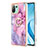 Coque Silicone Motif Fantaisie Souple Couleur Unie Etui Housse avec Support Bague Anneau YB1 pour Xiaomi Mi 11 Lite 4G Petit