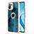 Coque Silicone Motif Fantaisie Souple Couleur Unie Etui Housse avec Support Bague Anneau YB1 pour Xiaomi Mi 11 Lite 4G Petit