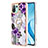 Coque Silicone Motif Fantaisie Souple Couleur Unie Etui Housse avec Support Bague Anneau YB3 pour Xiaomi Mi 11 Lite 4G Violet