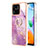 Coque Silicone Motif Fantaisie Souple Couleur Unie Etui Housse avec Support Bague Anneau YB5 pour Xiaomi Redmi 10 India Petit