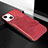 Coque Silicone Motif Fantaisie Souple Couleur Unie Etui Housse S02 pour Apple iPhone 13 Mini Rouge
