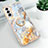 Coque Silicone Motif Fantaisie Souple Couleur Unie Etui Housse S02 pour Samsung Galaxy S22 5G Gris